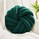 thumbnail image 1 of wonima44 Knot Pillows, 14 Inch Decorative Throw Pillows Round Pillows Cushion, Soft Handmade Knotted Ball Pillow Plush Cushion Home Decor for Bed Couch Living Room (Dark Green, 14 Inch), 1 of 1