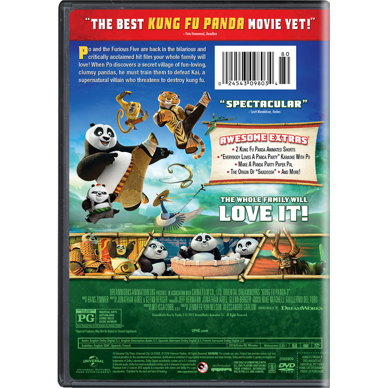 Kung Fu Panda 3 (DVD) - Walmart.com