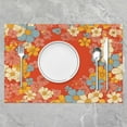 thumbnail image 2 of Floral Table Mats Placemat 12"x18" Vintage Garden Flower Placemats Set of 4 Botanical Pattern Placemats for Dining Table Indoor Outdoor Kitchen Spring Decor Table Place Mats, 2 of 4