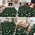 thumbnail image 5 of Large Area Rugs for Living Room Bedroom, St. Patrick's Day 5'x8' Rug Washable Carpet Runner Indoor Outdoor, Spring Green Shamrock Leaves Black Non Slip Floor Mats Rug for Kitchen, Bathroom, 5 of 8
