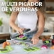 thumbnail image 2 of Rallador Cortador Rebanador Picador Manual De Verduras Fruta  Ensaladas Utensilios De Cocina Multifuncional Rallador de cocina mango color verde/gris, 2 of 6