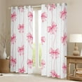 thumbnail image 2 of Manfei Cartoon Bowknot Blackout Curtains Set of 2 (52x84 Each),Ribbon Bowtie Bow Window Curtains,Pink White Curtains and Drapes For Girls,Microfiber Bedroom Decor, 2 of 6