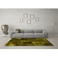thumbnail image 3 of Ahgly Company Machine Washable Indoor Rectangle Patchwork Yellow Transitional Area Rugs, 5' x 8', 3 of 4