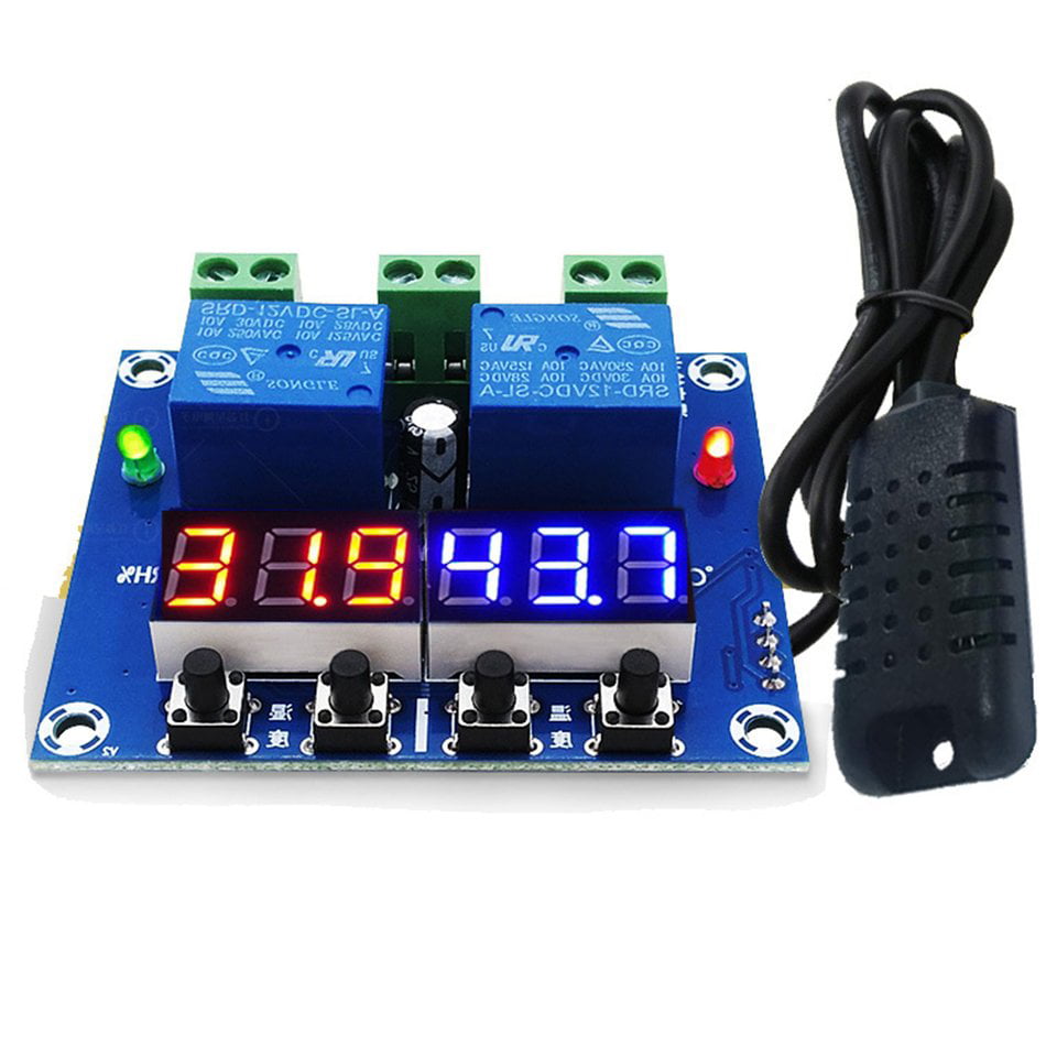 Digital Dual LED DC12V Temperature Controller Thermometer Relay Module Controler 