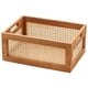 thumbnail image 1 of Cesta de almacenamiento tejida de bambú hecha a mano, caja de almacenamiento de madera para escritorio, 1 of 8