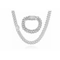 thumbnail image 1 of Cadenas Y Brazalete Cubana De Hip Hop Para Hombre 50cm+20cm Xtellar blanco, 1 of 4