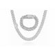 thumbnail image 1 of Cadenas Y Brazalete Cubana De Hip Hop Para Hombre 50cm+20cm Xtellar blanco, 1 of 4