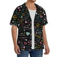 thumbnail image 4 of Disketp Men's Hawaiian I love you Mom Print Shirts Button Down Holiday Beach Shirts-3X-Large, 4 of 7
