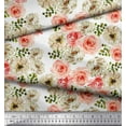 thumbnail image 3 of Soimoi Crepe Silk Fabric Ranunculus with Bunch Floral Decor Fabric Printed Yard 42 Inch Wide, 3 of 3