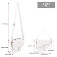 thumbnail image 3 of Bolso de hombro HDE de piel sintética de cocodrilo blanco para mujer, 3 of 6