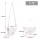 thumbnail image 3 of Bolso de hombro HDE de piel sintética de cocodrilo blanco para mujer, 3 of 6