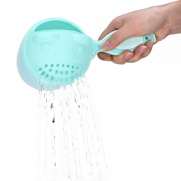 CHUNYAN Detachable Tear-Free Waterfall Baby Rinse Cup, Shampoo Flusher for Hair Bathing (Green)