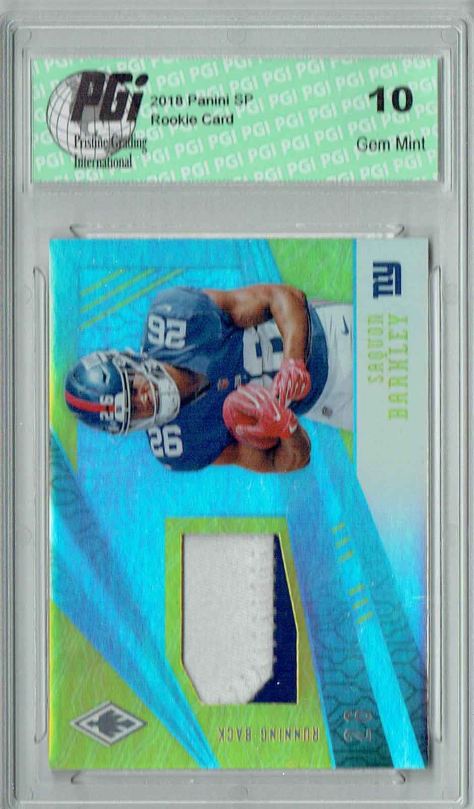 Download Saquon Barkley 2018 Phoenix 6 2 Color Patch 16 25 Rookie Card Pgi 10 Walmart Com Walmart Com