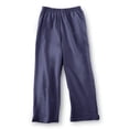 thumbnail image 2 of Collections Etc Samanthas Style Shoppe Women's Elastic Waist Comfortable Cropped Capri Pants, Navy, Large, 2 of 8