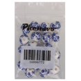 thumbnail image 3 of Pack of 20 Floral Ceramic Porcelain Spacer Loose Beads for Jewelry Making DIY - Blue, 3 of 8