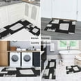 thumbnail image 6 of 2 Piece White Black Geometric` Rug Kitchen Rug Set, Decor Kitchen Rugs, Absorbent Non-Slip Washable Floor Mats, Home Indoor Runner Rugs 17"x47"+17"x30", 6 of 7