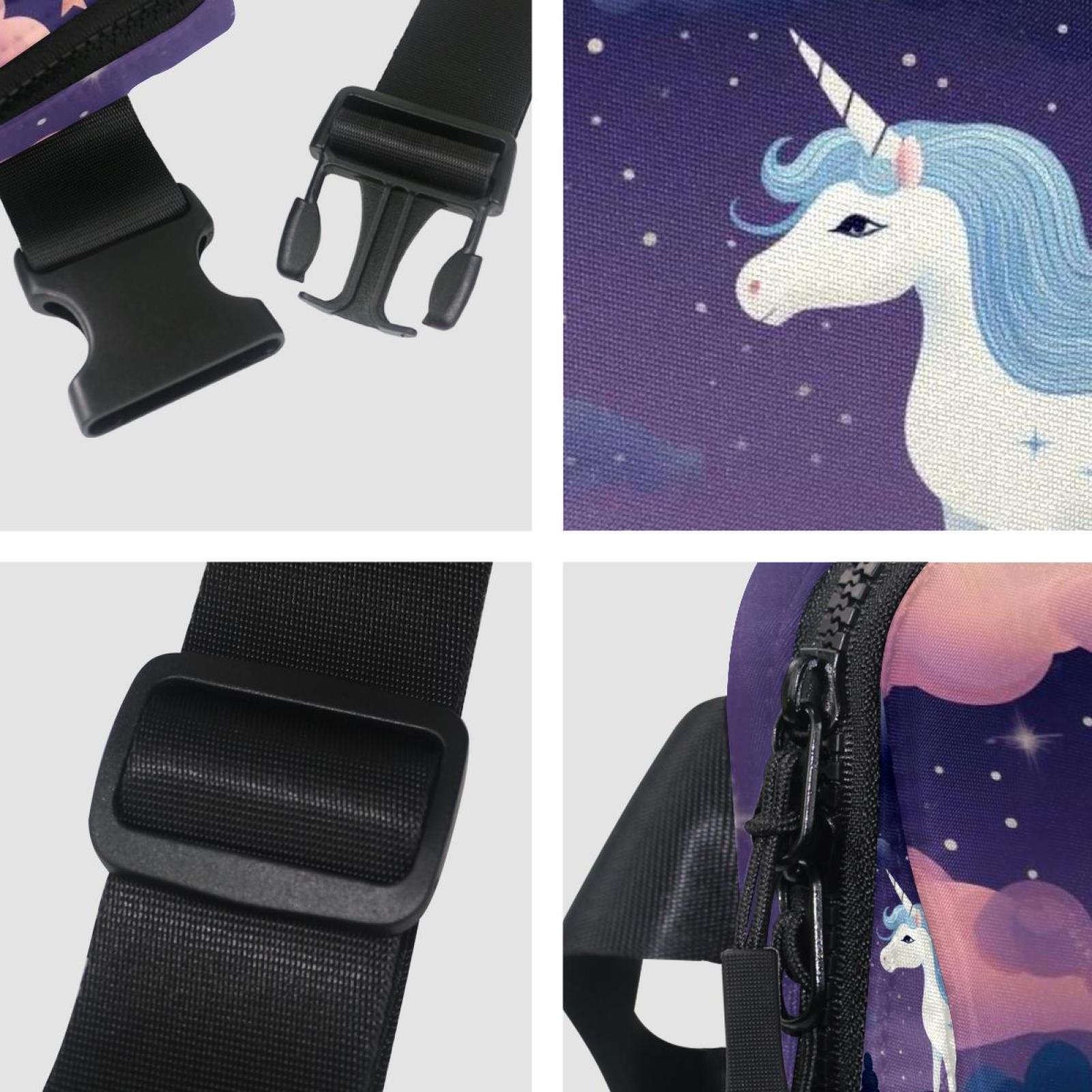 Star Unicorns Lightweight Adjustable Running Belt with Extension Strap - Unisex Fanny Pack Belt Bag