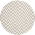 thumbnail image 2 of Safavieh Dhurries Bentley Geometric Area Rug, Gray/Ivory, 6' x 6' Round, 2 of 10