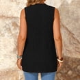 thumbnail image 6 of CIENVNSTG Women's Sweater Vest Plus Size Sleeveless Lightweight Open Front Knit Cardigan Casual Loose Sweaters with Pockets Black S, 6 of 6