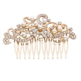 thumbnail image 1 of SHISUYAN Chic Pearl and Rhinestone Hair Comb for Wedding Decoration with Golden Color and Alloy Material, 1 of 9