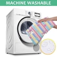 thumbnail image 6 of Colorful Striped Cartoon Unicorn Pattern Square Tablecloth,Waterproof Square Table Cover,Wipeable Spillproof Washable Table Cover for Home Kitchen Party Decor 60"x60"(152x152cm), 6 of 6