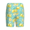 thumbnail image 5 of Naloa Yellow Lemon Men's Short Pajama Pants, Lounge Comfort Shorts with Elasticized Waistband and Side Pockets - 3X-Large, 5 of 9