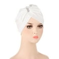 thumbnail image 2 of MESSUEN Head Turban Sun Hat Ladies Turbans Beanie Hat Hats for Women Brimless Hats for Women Hair Turban White One Size, 2 of 2