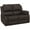 Brown, variant on HOMCOM Double Seat Recliner PU Leather Reclining Sofa with Arms, Brown
