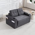 thumbnail image 3 of Convertible Sofa Bed, 2 in 1 Fold Out Floor Couch with Pillows, Memory Foam, Corduroy, Space-Saving Seating for Living Room, Gray, 3 of 12