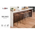 thumbnail image 2 of LuXeo Milano 29" Solid Wood Barstool with Black Steel Legs in Walnut (Set of 2), 2 of 12