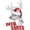 thumbnail image 3 of CafePress - Deer Santa Men's Light Pajamas - Men's Light Loose Fit Cotton Pajama Set, 3 of 7