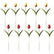 thumbnail image 1 of Ramo de arreglo de flores artificiales de tacto Real de tulipanes falsos de PU para decoración de boda en el hogar, oficina, 10 Uds., 1 of 5