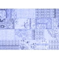 thumbnail image 1 of Ahgly Company Machine Washable Indoor Rectangle Patchwork Blue Transitional Area Rugs, 5' x 7', 1 of 4