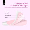 thumbnail image 3 of Presiona Nails Beetles French Tips 224 unidades, color rosa y almendra, 3 of 7