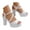 White, variant on Platform Heels for Women Ankle Strap Strappy Sandals Open Toe Wedding Dress Shoes