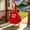 Red1, variant on Fmbmuo 23 Inch Porch Goose Outfits Polyester Weatherproof Durable Garden Patio Lawn Statue Decor,Red