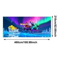 thumbnail image 3 of 16x7ft UV Activated Christmas Garage Door Cover Banner, Glows in Dark 2D Flat Holiday Garage Door Covers with Cartoon Santa and Elf, Xmas Outdoor Indoor Party Decoration(Style-a,16 * 7ft), 3 of 4