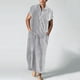 thumbnail image 2 of Playeras Cuello V Para Hombre, Vestido Árabe, Túnica Media, Manga Larga, Bordado, Bolsillo, Camisa Larga, Bata, Abrigo, Camisa, Ropa De Oración Para Hombre, 2 of 8