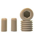 thumbnail image 5 of 1 pcs Beige Beige Nylon Hexagon Socket Headless Rice Screws M6x7mm, 5 of 5