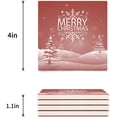 thumbnail image 3 of FMSHPON Merry Christmas and Happy New Year Set of 6 Coaster for Drinks, Absorbent Ceramic Stone Coasters Cup Mat with Cork Base for Home Kitchen Room Coffee Table Bar Decor, 3 of 4