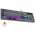 thumbnail image 1 of Zshan Clavier Mécanique de Jeu Électroplaqué Punk 104 Touches Rétroéclairé Clavier Mécanique USB Filaire pour PC Windows, 1 of 8
