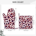 thumbnail image 3 of DouZhe Oven Mitts and Pot Holders Sets, Purple Leopard Print Spots Prints Non-Slip Heat Resistant Kitchen Oven Silicone Glove, 3 of 7