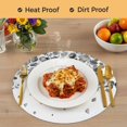 thumbnail image 4 of Gray Botanical Round 13 Inch Placemats Set of 8, Watercolor Spring Summer Eucalyptus Leaves HeatResistant Non Slip Place Mats for Dining Table, Wipeable Braided Kitchen Table Mats for Housewarming, 4 of 9