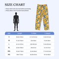 thumbnail image 4 of Fotbe Vintage White Yellow Sunflower Pantalones de Pijama para Hombre, Pantalones de Dormir, Pantalones de Casa con Cintura Ajustable y Bolsillos-Small, 4 of 6