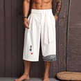 Asian Style Traditonal Pants for Men Linen Casual Wide Leg Hippie Harem — free download