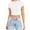 White, variant on Glisme Womens Summer Short Sleeve Cute Crop Tops Casual Basic Crewneck Slim Fit T Shirts Trend Pink Tee