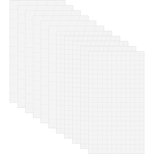 10 hojas de 3300 puntos de espuma 3D adhesivos cuadrados de doble cara de 0,24 y 0,47 pulgadas para manualidades, arte, oficina y más.