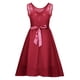 thumbnail image 3 of Vestido Bouanq para mujer, para invitada de boda, de manga corta, estilo alto-bajo, estilo patinador, corte A, con encaje floral, para fiesta de noche y graduación., 3 of 6