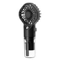thumbnail image 1 of Ventilador nebulizador portátil de mano, mini ventilador de niebla con rociador de agua, 4 velocidades, bajos y bajo ruido. Negro, 1 of 9