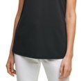 thumbnail image 3 of Calvin Klein Women's Embellished-Trim V-Neck Top Black Size Medium, 3 of 3